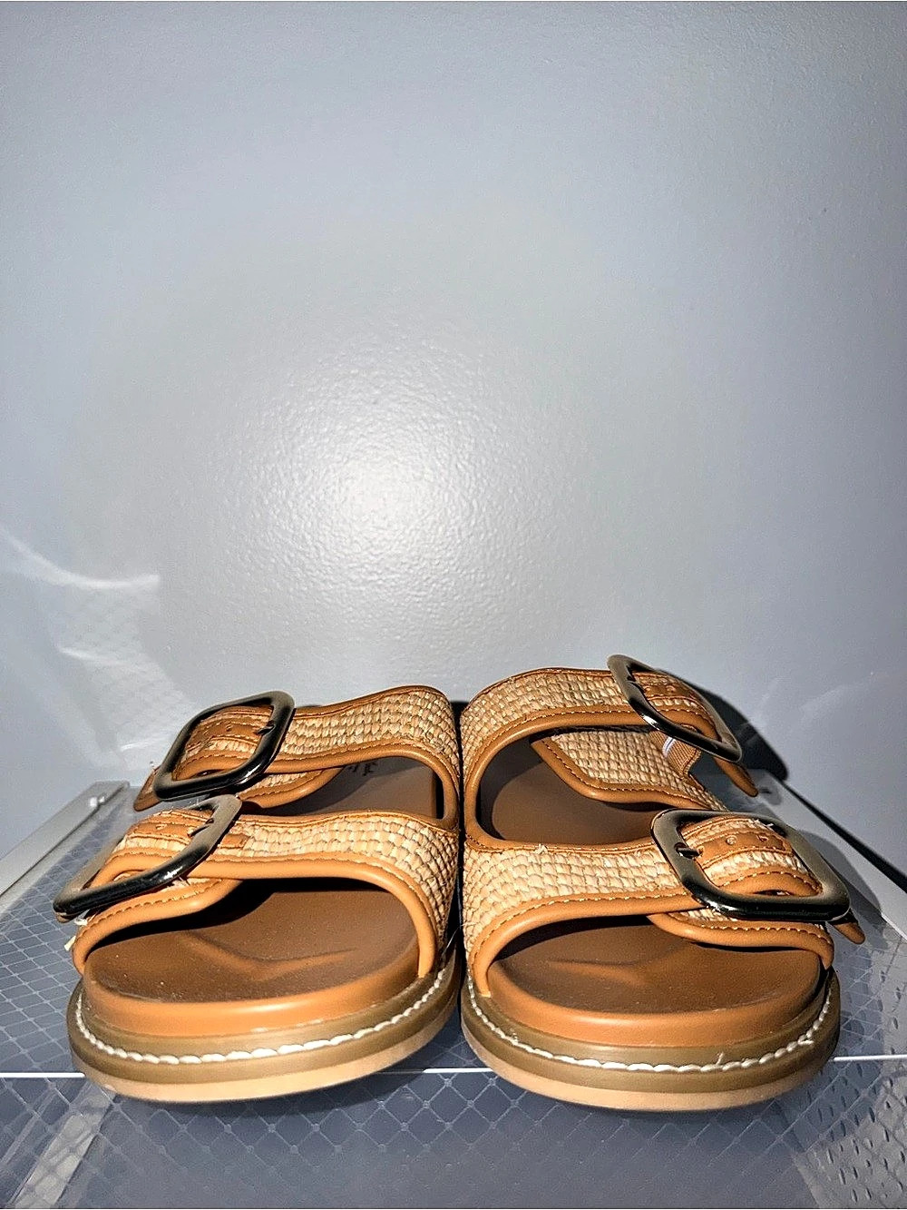 Brown Buckle Sandals Like New